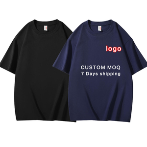 Unisex 100% Cotton Customizable Sublimation T-Shirts Bulk Oversized Knitted Blank <strong>Tshirts</strong> Heat <strong>Transfer</strong> for Logo Men's T-Shirts - Product Image 3
