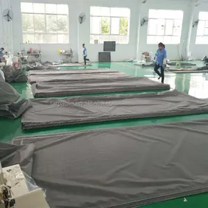 工厂透明PVC网格篷布织物颜色清除网布围栏，建设网络