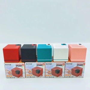 WS-320 Speaker komputer pesta, pengeras suara pit BT TF TWS, gigi biru bentuk kotak kubus Mini portabel luar ruangan, nirkabel 5W 500mAH dengan Radio FM - Product Image 4