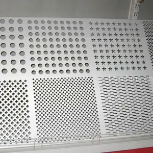 Perforated Carbon Steel Sheet / Perforated Metal Screen For Architectural Panel