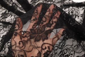 Hot bán may ren vải căng đàn hồi ren đen mềm vải tuyn ren - Product Image 5