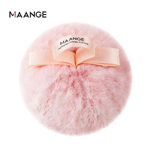 MAANGE nouvelle arrivée rose surbrillance maquillage poudre feuilletée boîte professionnelle avec logo personnalisé grande éponge feuilletée de haute qualité - Product Image 3