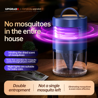 Nueva Lámpara Antimosquitos Recargable por USB, Tipo Succión, Luz UV, Trampa para Mosquitos con Luz Nocturna, Silenciosa y Segura para el Hogar y el Dormitorio
