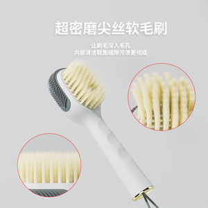 <b>Shoe</b> Cleaning Brush With Liquid Dispensing <b>Soft</b> Bristles For Suede Nubuck Leather Care - Product Image 4