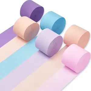 12 Rolls 984ft Crepe Paper Streamers12 Colors Indoor Decoration Ceremony Wedding Party Supplies