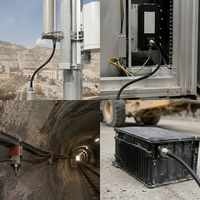 Câble coaxial LMR240 anti-abrasion 50 Ohm, gaine résistante à l'usure, ligne d'alimentation RF à faible perte pour mines souterraines et applications robustes