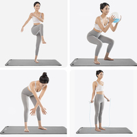 Tapete de Yoga Profesional de Alta Densidad, Extra Grueso, de Goma TPR, con Orificios para Colgar