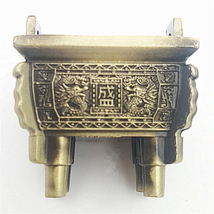 Decoración de quemador de incienso de cuatro patas de metal de estilo antiguo creativo hogar / regalo - Product Image 4