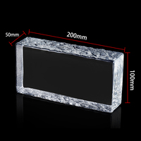 Briques de verre de cristal de vente directe d'usine modèles de cristal de glace latérale brique de cristal exquise