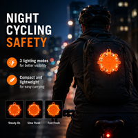 Lampe de sécurité routière à LED HB-327 alimentée par batterie, 8 LED, matériau PC, protection IP44, fixation magnétique, non réfléchissante, avertissement routier