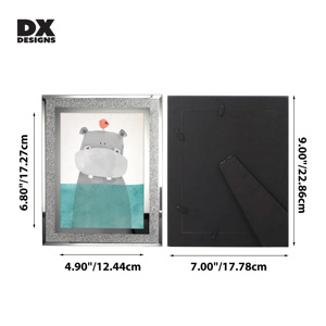 DX Thiết kế khung ảnh lấp lánh long lanh Pha Lê Bạc khung ảnh cho khung đám cưới cho bữa tiệc gia đình - Product Image 4