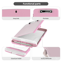 Portapapeles Plegable SHLAN, Tamaño Carta, Material Plástico PP, para Almacenar Documentos, Cuadernos, Archivos Portátiles con Bolsillos