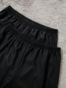 Conjunto de Pijama de Tres Piezas para <span class=keywords><strong>Hombre</strong></span>, Satinado, Suave, Transpirable, Color Sólido, Cuello Solapa, Cómodo, Venta al Por Mayor de Fábrica - Product Image 2
