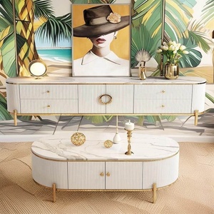 Trắng đồ nội thất phòng khách Bàn cà phê TV đứng với lưu trữ ngăn kéo - Product Image 6