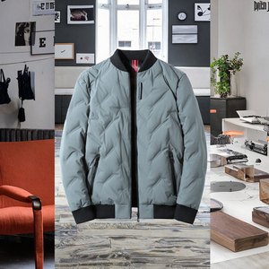 Klbg Áo khoác phồng mùa đông nam ngoài trời áo khoác dài thường ngày có khóa kéo đóng cửa mô hình động vật dệt vải nhuộm xử lý - Product Image 3