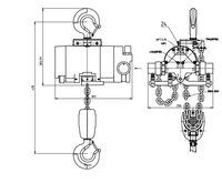 Fabricant professionnel 0.25 tonnes 0.5 tonnes 1 tonne palan pneumatique palan à chaîne pneumatique