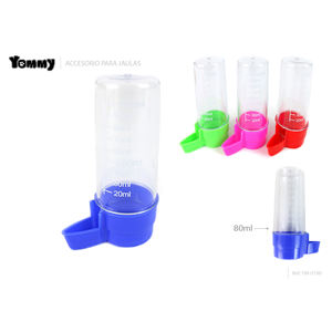 ที่ให้น้ำนกยอมมี่ 60 มล. แบบใสพร้อมฐานสี สำหรับอุปกรณ์เสริมกรงนก - Product Image 3