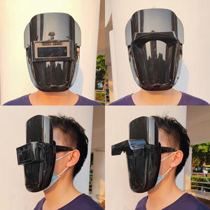 Casque de soudage à vision complète en PC, ajustement automatique de la lumière, isolation thermique, anti-éblouissement, léger, avec bandeau relevable - Product Image 5