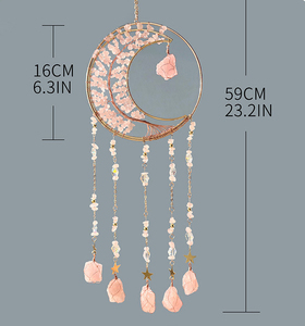 Décoration murale moderne en cristal en forme <span class=keywords><strong>de</strong></span> demi-lune, <span class=keywords><strong>arbre</strong></span> <span class=keywords><strong>de</strong></span> <span class=keywords><strong>vie</strong></span>, attrape-soleil, pour la maison, pour le Feng Shui, art pour Noël - Product Image 6