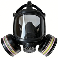 Máscara de Gas Completa MF15 con Filtro Combinado Multigas, Respirador de Seguridad Química Industrial con Certificación CE, Silicona Reutilizable de 3 Capas