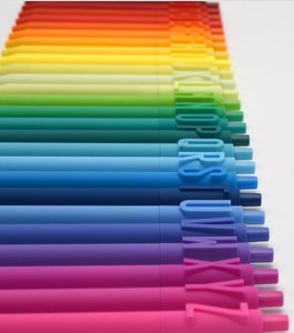 Stylos gel Kaco Alpha 26 lettres, encre noire, 0,5 mm, séchage rapide, écriture fluide, fournitures de bureau esthétiques, stylo gel promotionnel - Product Image 2