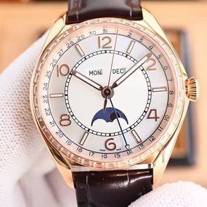 Montre unisexe de luxe de qualité supérieure pour hommes et femmes, corps en or rose et diamants, surface blanche, calendrier complet, automatique, mécanique, tendance - Product Image 2