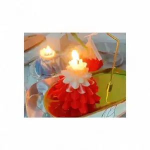 Set lilin bunga aroma Lemongrass pilar grosir dijual kembali Logo anda 7 Oz aromaterapi kedelai Sri Lanka adonan lilin wangi