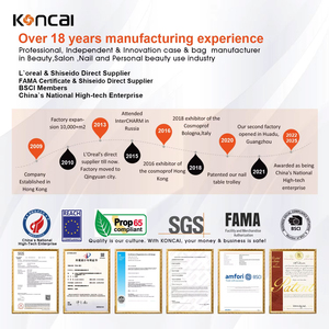 KONCAI - Bolsa de <span class=keywords><strong>Maquillaje</strong></span> de Piel Sintética con Diseño de Lichee, Personalizada y de Lujo, <span class=keywords><strong>Caja</strong></span> de Almacenamiento Ovalada <span class=keywords><strong>para</strong></span> Viaje, Bolsa Portátil <span class=keywords><strong>para</strong></span> <span class=keywords><strong>Maquillaje</strong></span> y Joyas con Espejo - Product Image 5