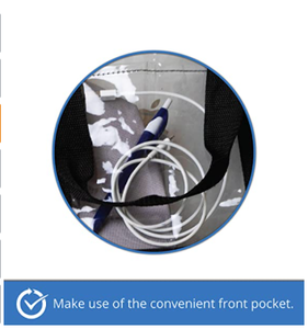 Bolsas de Compras Transparentes de PVC Impermeables Personalizadas y Económicas para Gimnasio o Playa, Bolsas de Mano con Asas de Cuerda - Product Image 3