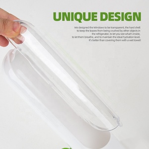 Gloway Refrigerator Herb and Spice Storage Transparent Jar <strong>Container</strong> Tools Herb Savor Pod for Keep <strong>Basil</strong> Mint Dill Freshness - Product Image 4
