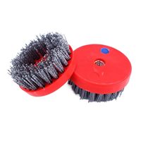 Brosse abrasive diamantée ronde de 4 pouces JDK pour le polissage de la pierre, disque en nylon dur, brosse abrasive pour le nettoyage des sols