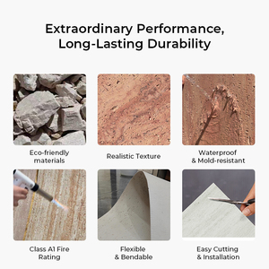 <span class=keywords><strong>Pizarra</strong></span> <span class=keywords><strong>de</strong></span> piedra natural directa <span class=keywords><strong>de</strong></span> fábrica como <span class=keywords><strong>vinilo</strong></span> MCM Flexible MCM Color gris Hoja <span class=keywords><strong>de</strong></span> chapa <span class=keywords><strong>de</strong></span> piedra flexible para Villa - Product Image 3