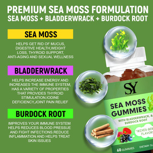 Most Popular Sea <strong>Moss</strong> Gummies with Bladderwrack and Burdock Root Vitamins and Minerals ForThyroid Immune and Energy Support - Product Image 5