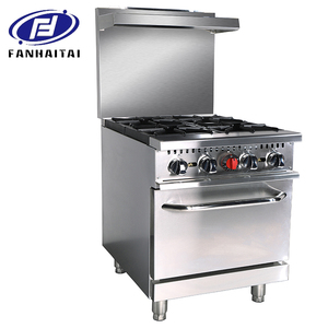 cuisinière <span class=keywords><strong>Mixte</strong></span> Américain gamme commerciale cuisinière à gaz 4 brûleurs cuisinière plaques chauffantes <span class=keywords><strong>avec</strong></span> fours standard - Product Image 1