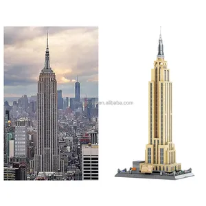 Jouets 2023 architecture pour enfants populaire Empire State bâtiment en ligne enfants jouets blocs blocs blocs de construction ensembles fournisseurs