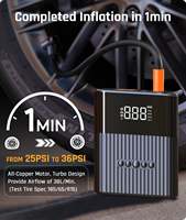 Démarreur de moteur de voiture d'urgence Nexest avec pompe de gonflage d'air de véhicule 12v compresseur d'air de voiture gonfleur de pneu de batterie