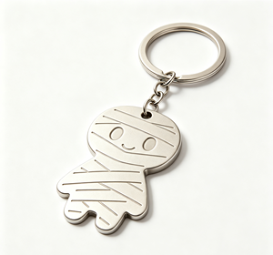 <b>Custom</b> Metal Key Chain Cartoon Mummy Key Ring Engraved Pendant Promotional Gift Accessory - Product Image 1
