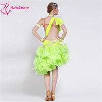 Robe de soirée verte pour femme, style cocktail, club, danse latine, L-12464