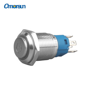 16MM Annular <strong>Waterproof</strong> <strong>Push</strong> <strong>Button</strong> <strong>Switch</strong> 12 Volt Dot Action <strong>Small</strong> <strong>Switch</strong> High Head Flat Head Self-replying 3V6V24 - Product Image 3