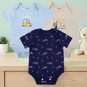Ensembles de vêtements pour bébés unisexes, respirants, 95% bambou (50/50), 5% élasthanne, tissu tricoté, imprimé de dessins animés mignons, 4 saisons, ALB19, body - Product Image 3