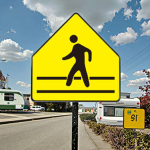 منتجات السلامة على الطرق العاكسة بلوح من الألومنيوم مع توخي الحذر والتحذير لافتات تحذير السلامة على الطرق - Product Image 5