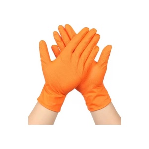Gants extra épais à motif diamant, texture intégrale, élastiques, respirants, noirs, antidérapants et résistants à l'huile - Product Image 6