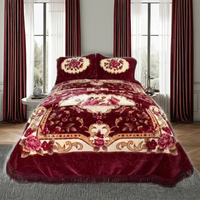 Maßge schneiderte luxuriöse High-End-Raschel decke, geeignet für den Winter, mit geprägter Druck muster decke