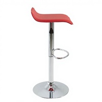 Tabouret de bar pivotant en cuir rouge réglable en hauteur, écologique, avec structure métallique, design industriel moderne, pour salle à manger, bar à domicile, salon