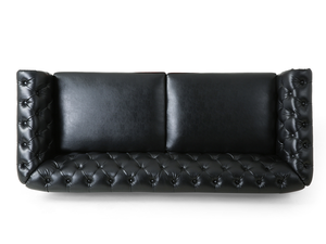 Mirod Comfy Convertible 3-Seat Square <b>Sofa</b> Set with Wooden <b>Legs</b> Modern Design for Living Room Apartment Hotel Use - Product Image 2