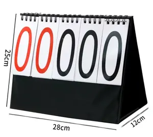 Scoreboard 5 Digits Leather Iron Surface Durable Scoreboard Football Basketball volleyball Equipment