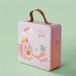 Boîte d'emballage alimentaire carrée en fer blanc, écologique, personnalisable, recyclable, pour snacks, vente en gros, en stock fabricant - Product Image 2