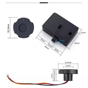 Fingerprint <b>Lock</b> Drawer <b>Cabinet</b> <b>Lock</b> 32.3mm Plum Blossom Style Keyless ABS Modern Design Easy Installation - Product Image 1