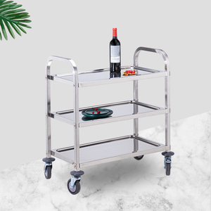 נייד מסעדת מזון נירוסטה שירות עגלת <span class=keywords><strong>2</strong></span> שכבות בר יין עגלת מלון אוכל עגלת שירות מפעל - Product Image 6