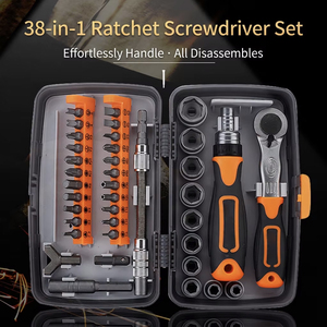Mini Tools 38 In 1 <b>Multi</b> Functional Household Repair <b>Screwdriver</b> Set With Ratchet Cross <b>Bits</b> Kit - Product Image 5